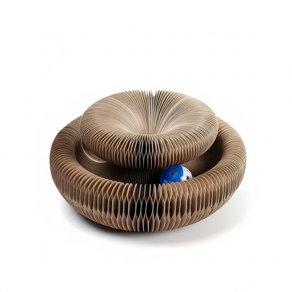 Magic Cat Scratch Organ Board Cat Toy with Ball Cat Grinding Claw Cat Climbing Frame Kitten Round Corrugated Cat Scratching Toy